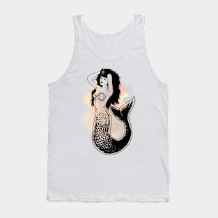 Deep Sea Mermaid Watercolor Fashion Tank Top